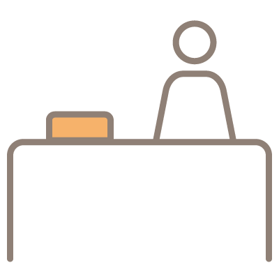 イラスト　受付