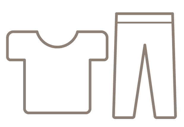 イラスト　Tシャツとズボン